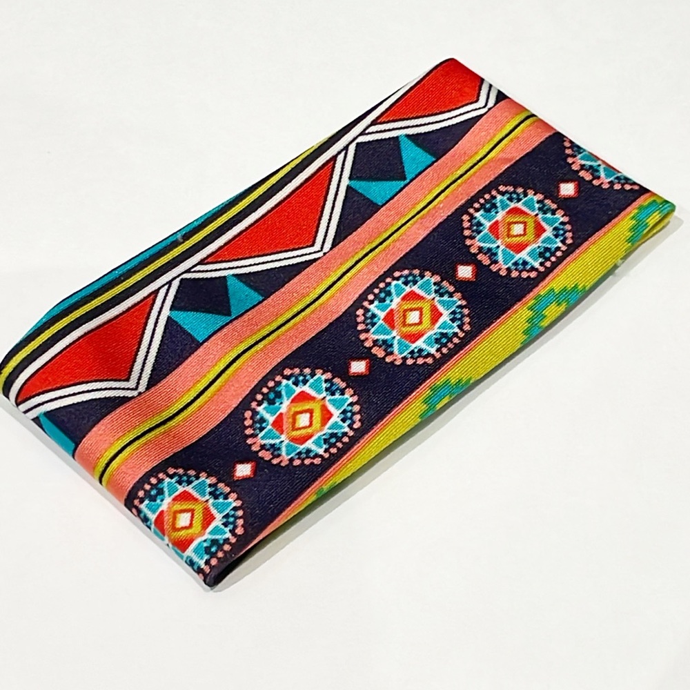 Colorful tribal print swim hair scrunchie one size